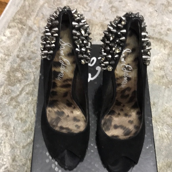 Sam Edelman black suede pumps - Picture 1 of 4